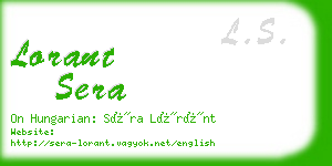 lorant sera business card